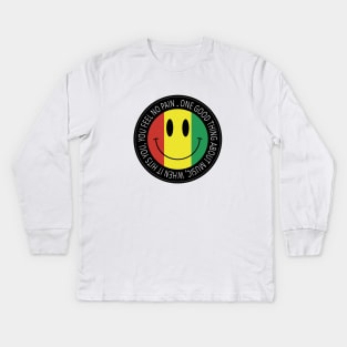 Acid Reggae Smiley Kids Long Sleeve T-Shirt